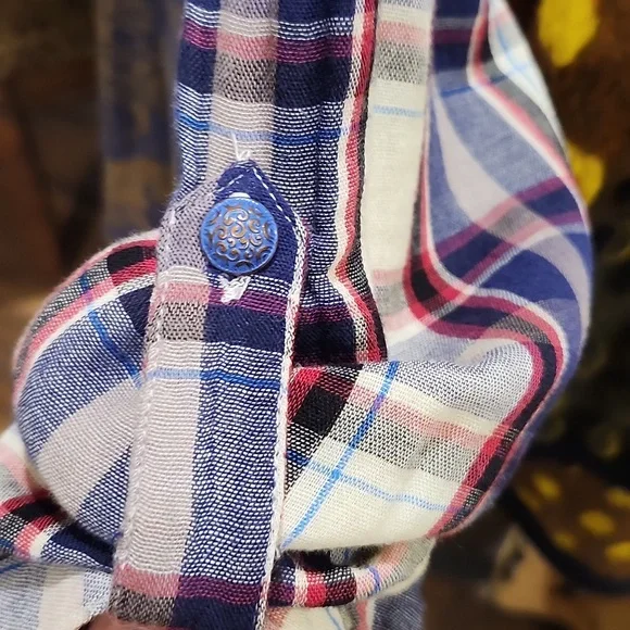 Philosophy plaid dress/kimono style layer piece - Picture 9 of 9